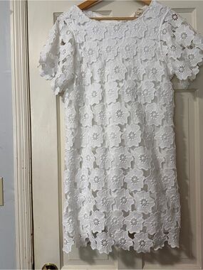 White Floral Lace Women’s Dress